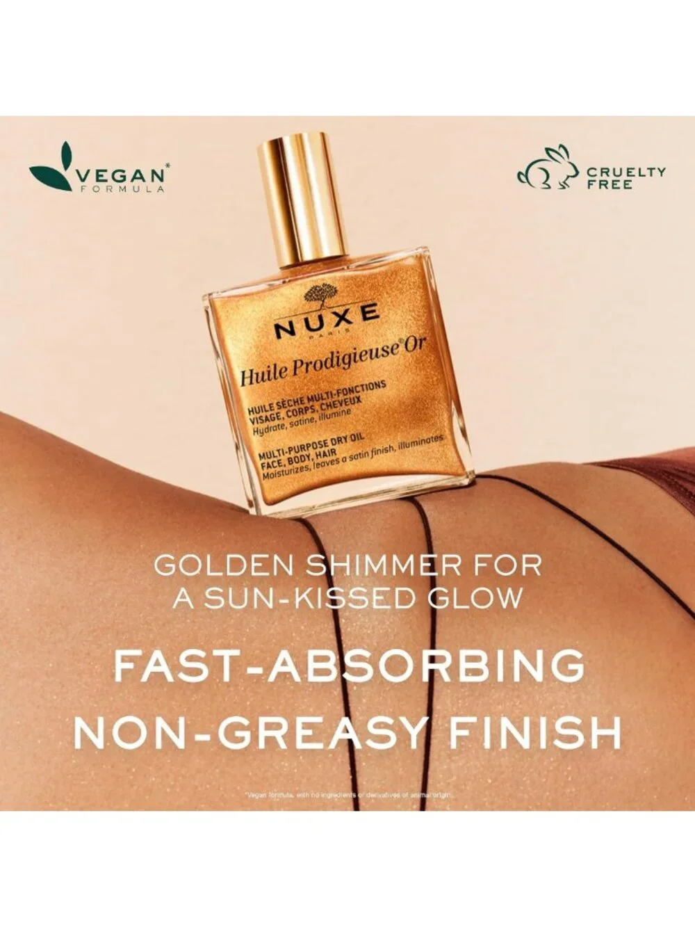 Shimmering Body Oil for Skin & Hair - Nourishing, Moisturizing, Multi-Use Oil